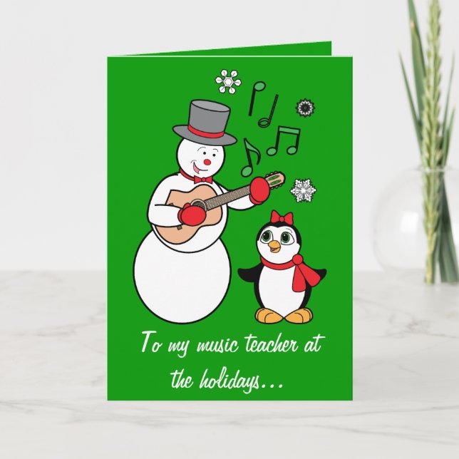 Cartão de Férias de Professores de Música do Estud (Frente)