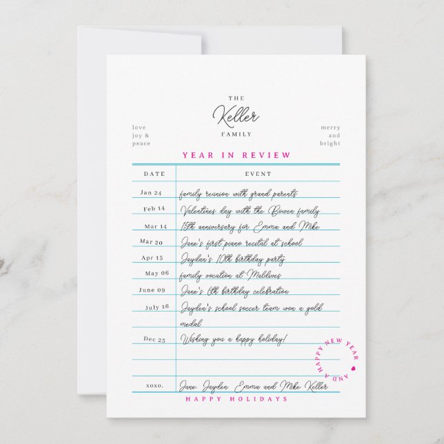 Cartão de Férias de Revisão Anual da Biblioteca (Frente)