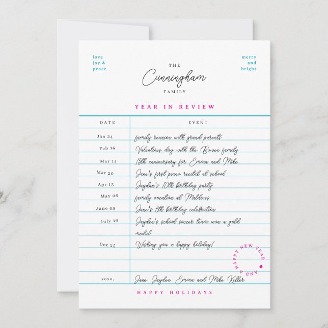 Cartão de Férias de Revisão Anual da Biblioteca Fl (Frente)