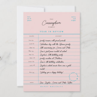 Cartão de Férias de Revisão Anual da Biblioteca Fl