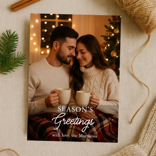 Cartão de Férias de Saudações Minimalista (Criador carregado)