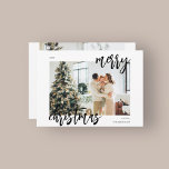 Cartão de Férias de Script de Pincel Feliz de Nata<br><div class="desc">Simples cartão de Natal apresenta Feliz Natal em um roteiro moderno de pincel.</div>