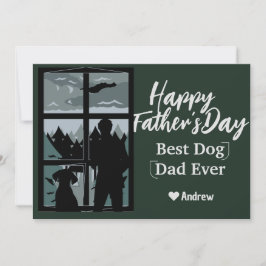 cartão de férias de silhueta do dia dos pais pai e