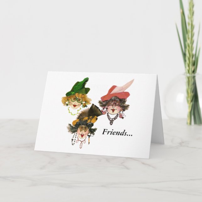 Cartão de Férias de Três Amigos de Natal (Frente)