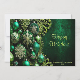 Cartão de Férias decorativo verde