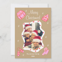 Cartão de Férias Desenho de Tempo de Suéter Fofo A