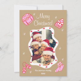 Cartão de Férias Desenho de Tempo de Suéter Fofo A