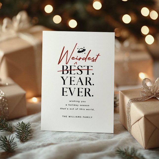 Cartão de Férias do Ano Mais Estranho (Criador carregado)