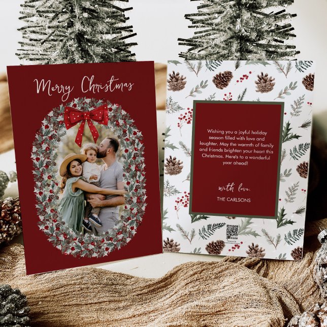 Cartão de Férias do Arco Vermelho Feliz Natal (Criador carregado)