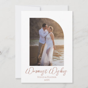 Cartão de Férias do Boho Casal Photo Warm est