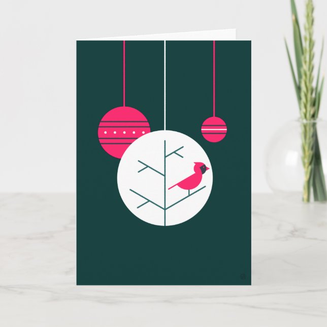 Cartão de Férias do Cardeal Vermelho (Frente)