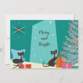 Cartão de Férias do Design do Século médio