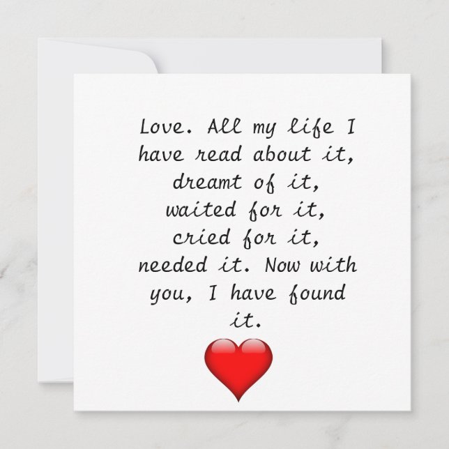 Cartão de Férias do Dia de Amor (Frente)