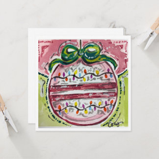 Cartão de Férias do enfeites de natal