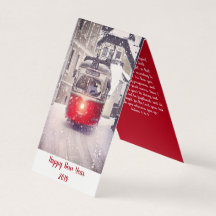 Cartão de Férias do feliz ano novo Joshua 1:8-9