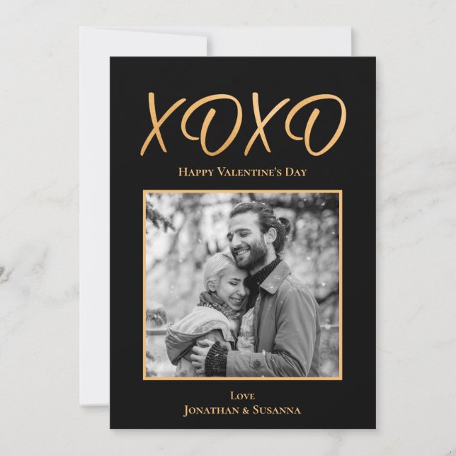 Cartão de Férias do Feliz dia de os namorados XOXO (Frente)