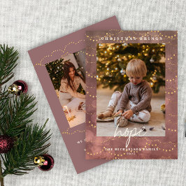 Cartão de Férias do Natal 2 das Luzes do ouro