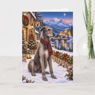 Cartão de Férias do Scottish Deerhound