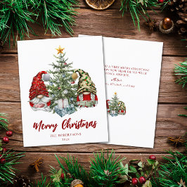 Cartão de Férias dos Gnomos de Feliz Natal