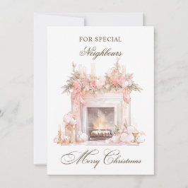 Cartão de Férias dos Vizinhos da Lareira de Natal
