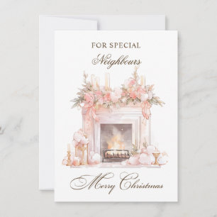 Cartão de Férias dos Vizinhos da Lareira de Natal