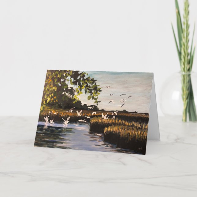 Cartão de Férias Egrets (Frente)