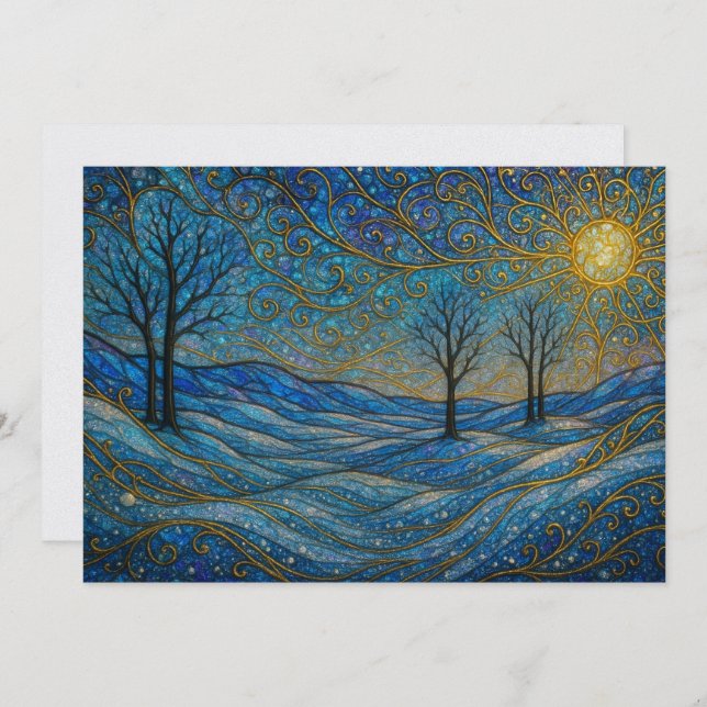 Cartão de Férias Elegante Moderno Caprichoso Único (Frente/Verso)