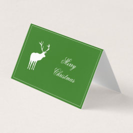 Cartão de Férias Elegante para Reindeer Verde