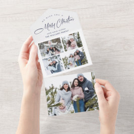 Cartão de Férias Elegante para Saudação de Foto Na