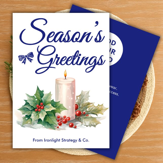 Cartão de Férias Empresariais Moderno com Promoção (Criador carregado)