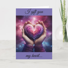 Cartão de Férias Eu Dou Meu Coração