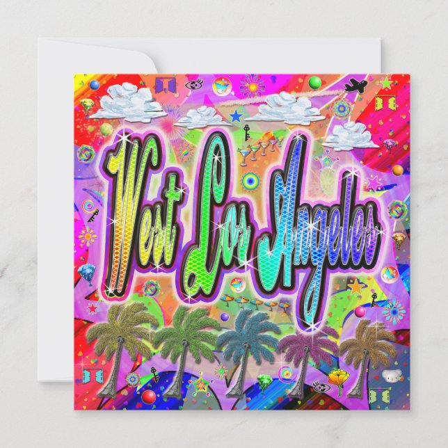 Cartão de Férias Express para o Oeste de Los Angel (Frente)