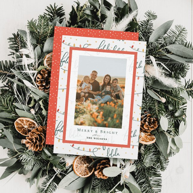 Cartão de Férias Falalala Natal Lights 4 Fotografi (Criador carregado)