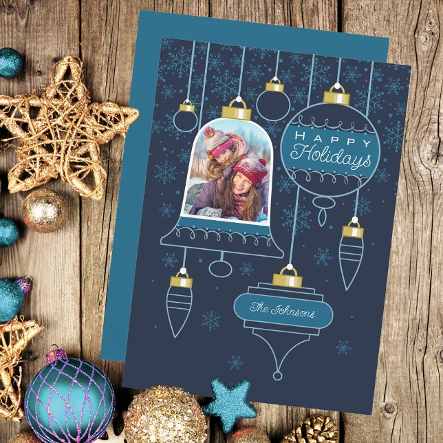 Cartão de Férias Feliz com Foto do marinho (Criador carregado)