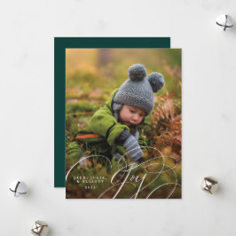 Cartão de Férias Feliz de Foto do Script Joyful