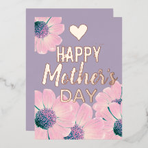 Cartão de Férias Feliz Dia das Mães Floral
