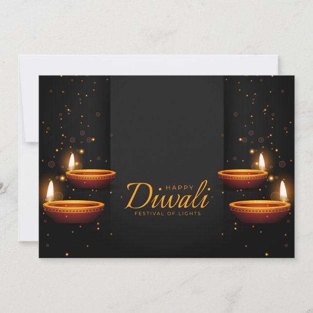 Cartão de Férias Feliz Diwali (Frente)