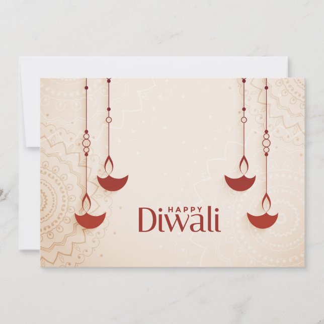 Cartão de Férias Feliz Diwali (Frente)
