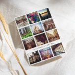 Cartão de Férias Feliz do Instagram Collage<br><div class="desc">Mostre suas doze fotos favoritas do Instagram do seu ano de aventuras com este cartão branco,  plano e feriado. Personalize o verso com sua própria mensagem de alegria e envie uma bela atualização para sua família e amigos.</div>