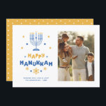 Cartão de Férias "Feliz Hanukkah"<br><div class="desc">Foto festiva personalizada Feliz Chanucá.</div>