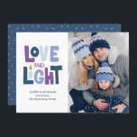 Cartão de Férias Feliz Hanukkah de "Amor e Luz"<br><div class="desc">"Amor e Luz" Feliz design de Férias Hanukkah.</div>