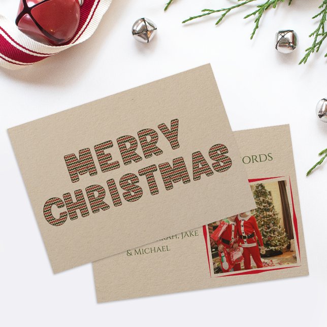 Cartão de Férias Feliz Natal Kraft (Criador carregado)