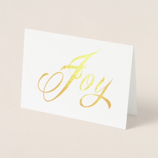 Cartão de Férias Foil JOY gravado (Frente)