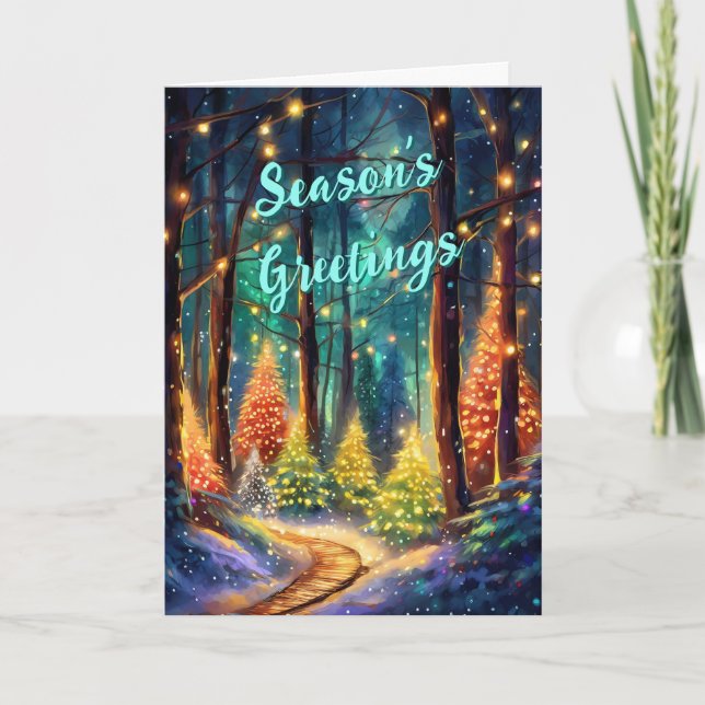 Cartão de Férias Folheadas Festivas (Frente)