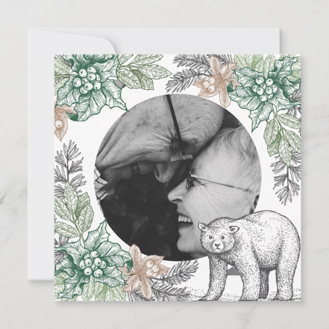 Cartão de Férias Foliage Rustic Woodland (Frente)