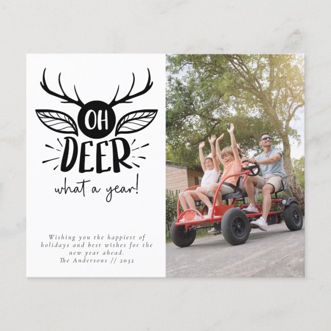 Cartão de Férias Fotográficas de Quê Ano (Frente)