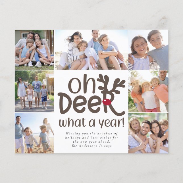 Cartão de Férias Fotográficas de Quê Ano (Frente)