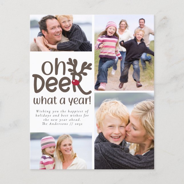 Cartão de Férias Fotográficas de Quê Ano (Frente)