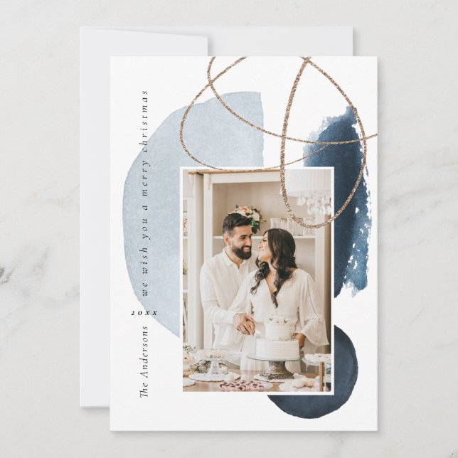 Cartão de Férias Geométricas de Boho Moderno do Ma (Frente)