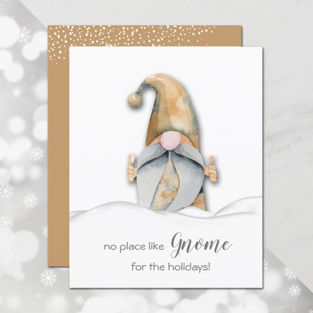 Cartão de Férias Gnomo de Natal de Orçamento (Criador carregado)